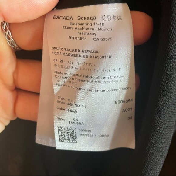 Escada Black Double Face Blazer - Picture 7 of 9